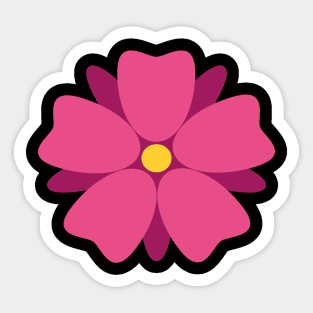 Dark Pink Flower Sticker